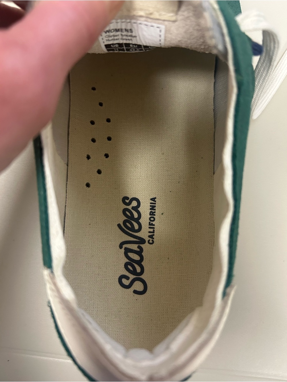 SeaVees Clipper Sneakers Hunter Green Suede Shoes Women’s 11 Coastal Chic - Picture 11 of 12
